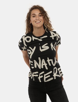 T-shirt da donna scontata - T-shirt Desigual slogan 