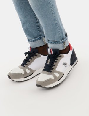 Scarpe uomo scontate - Sneakers U.S. Polo Assn Colourblock con inserti in nylon