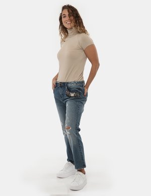Abbigliamento donna scontato - Jeans Fracomina con inserto tweed