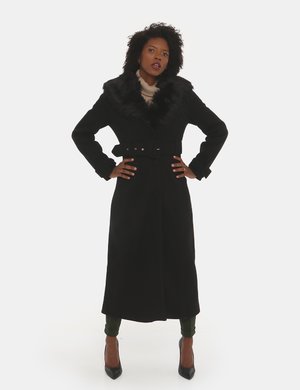 Abbigliamento donna scontato - Cappotto Fracomina lungo con cintura