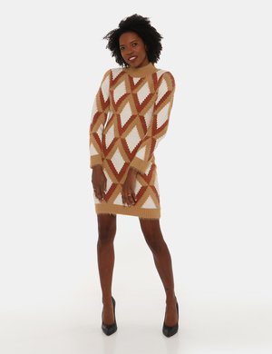 Abbigliamento donna scontato - Vestito Fracomina in maglia con motivo geometrico