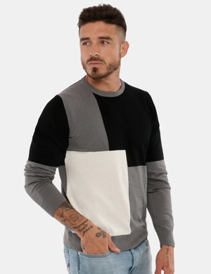 Outlet maglione uomo scontato - Maglia Yes Zee colourblock
