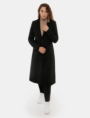 giacca donna scontata - Cappotto Yes Zee lungo in misto lana