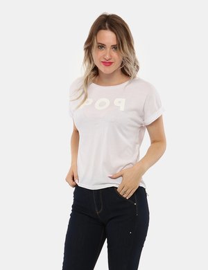 Abbigliamento donna scontato - T-shirt Guess con maniche arrotolate