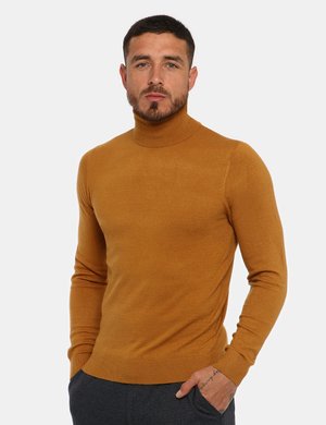 Outlet maglione uomo scontato - Maglione Maison du Cachemire dolcevita giallo