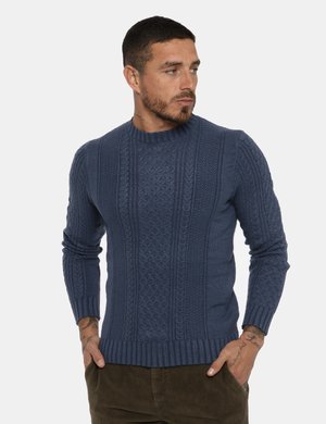 Outlet maglione uomo scontato - Maglione Maison du Cachemire blu