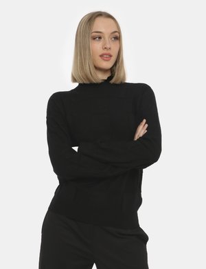 maglia donna elegante scontata - Maglione Maison du Cachemire lupetto nero