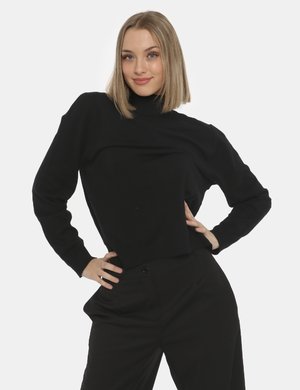 maglia donna elegante scontata - Maglione Maison du Cachemire dolcevita nero