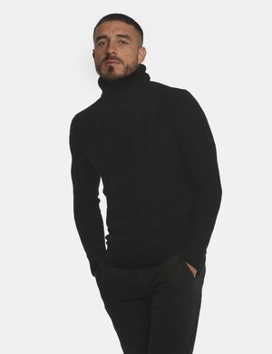 Outlet maglione uomo scontato - Maglione Goha dolcevita nero