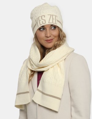 yes zee abbigliamento - Yes Zee outlet shop online  - Set cappello sciarpa Yes Zee bianco avorio