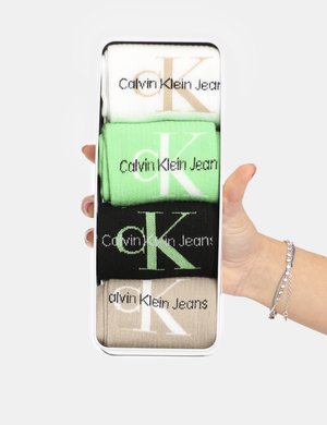 Idee regalo da uomo - Calze  Calvin Klein verde/beige