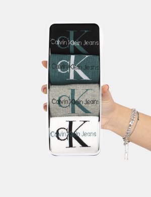 Idee regalo da uomo - Calze  Calvin Klein petrolio/grigio