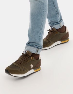 Scarpe uomo scontate - Sneakers U.S. POLO ASSN. Colourblock con inserti in nylon