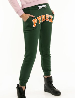 Pantaloni eleganti scontati da donna - Pantalone Pyrex con logo centrale
