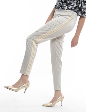 Pantaloni eleganti scontati da donna - Pantalone Fracomina con fasce laterali