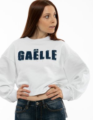 maglia donna elegante scontata - Felpa GAeLLE con logo jeans