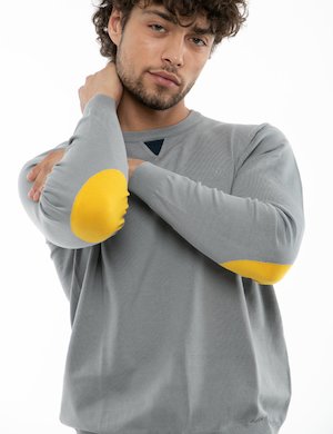 Outlet maglione uomo scontato - Pullover Sun68 con toppe
