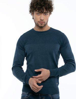 Outlet maglione uomo scontato - Maglia girocollo Yes Zee in cotone