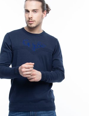 Outlet maglione uomo scontato - Maglia Guess con scritta velvet