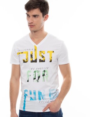 T-shirt uomo scontata - T-shirt Guess in cotone con stampa