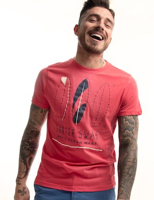 T-shirt uomo scontata - T-shirt Smiling London con stampa