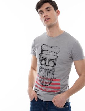 Yes Zee uomo outlet - T-shirt Yes Zee con maxi stampa