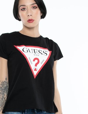 Abbigliamento donna Guess scontato - T-shirt Guess maxi logo