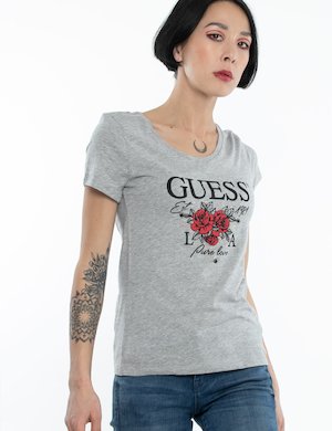 Abbigliamento donna Guess scontato - T-shirt Guess pure love