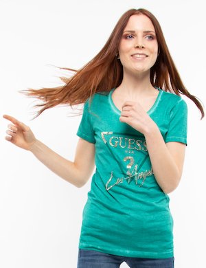 Abbigliamento donna Guess scontato - T-shirt Guess con perline