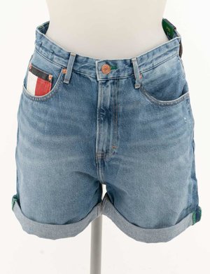Pantaloni eleganti scontati da donna - Shorts Tommy Hilfiger taschino con logo