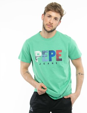 T-shirt uomo scontata - T-shirt Pepe Jeans con logo colorato