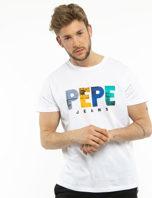T-shirt uomo scontata - T-shirt Pepe Jeans con logo colorato