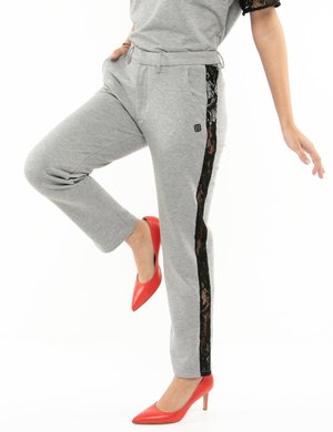 Imperfect donna outlet - Pantalone Imperfect con dettagli in pizzo