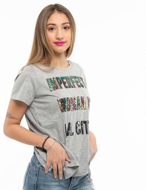 Imperfect donna outlet - T-shirt Imperfect con paillettes