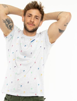 T-shirt uomo scontata - T-shirt Superdry con taschino e stampa a colori