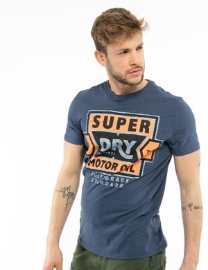 T-shirt uomo scontata - T-shirt Superdry con stampa effetto consumato