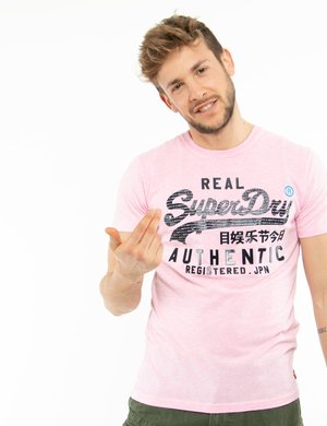 T-shirt uomo scontata - T-shirt Superdry con logo in gomma