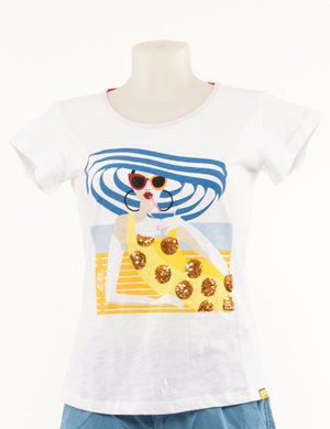 yes zee abbigliamento - Yes Zee outlet shop online  - T-shirt Yes Zee con stampa e paillettes