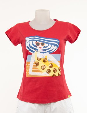 T-shirt Yes Zee con stampa e paillettes