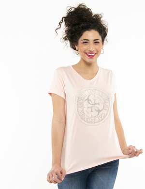 Abbigliamento donna Guess scontato - T-shirt Guess con stampa glitterata