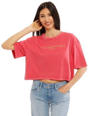 T-shirt da donna scontata - T-shirt Pepe Jeans con scritta ricamata