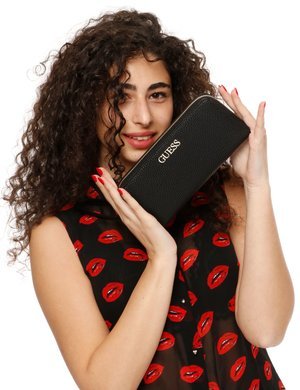 Accessorio moda Donna scontato - Portafoglio Guess con logo in rilievo