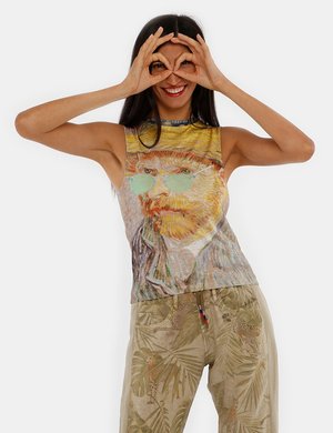 T-shirt da donna scontata - Top Desigual Van Gogh