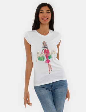 Abbigliamento donna scontato - T-shirt Tee Time con stampa