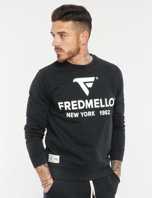 Abbigliamento uomo scontato - Felpa Fred Mello con logo in rilievo