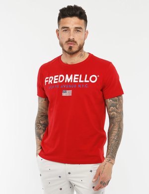 T-shirt uomo scontata - T-shirt Fred Mello stampa vintage