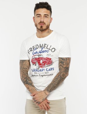 Abbigliamento uomo scontato - T-shirt Fred Mello con stampa