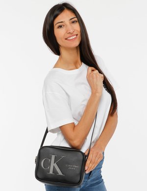 Accessorio moda Donna scontato - Tracolla Calvin Klein con logo in rilievo