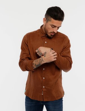 outlet camicia da uomo scontata - Camicia Berna in lino