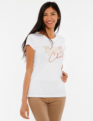 Abbigliamento donna scontato - T-shirt Vougue con strass